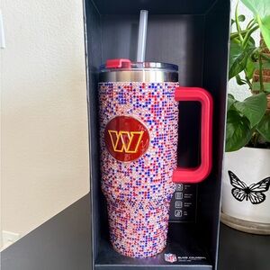 NFL Washington Commanders 40oz Bling Tumbler